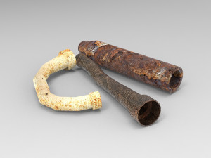 Old rusty pipes 3D Model