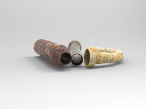 Old rusty pipes Modelo 3D