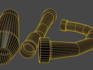 Old rusty pipes 3D Model