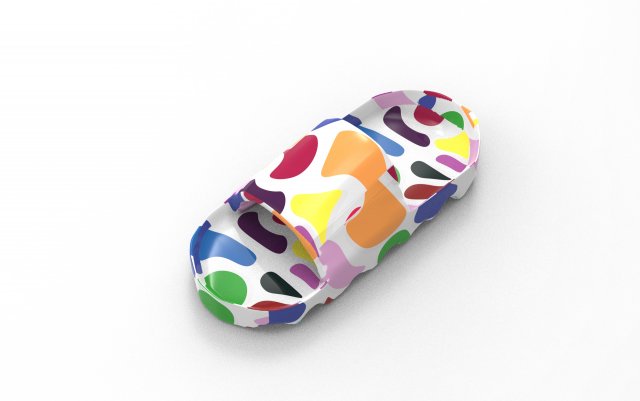 Summer rubber slippers 3D Модель .c4d .max .obj .3ds .fbx .stl .blend 