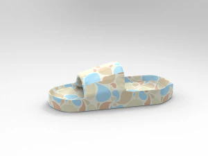 Summer rubber slippers 3D Model