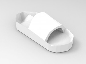 Summer rubber slippers 3D Модель
