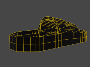 Summer rubber slippers 3D Модель