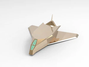 軌道上の民間航空機 3Dモデル