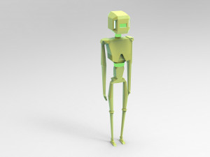 Cute anthropomorphic robot 3D Model