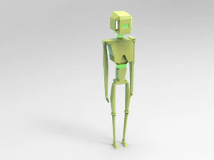 かわいい擬人化ロボット 3Dモデル
