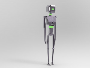 Cute anthropomorphic robot 3Dモデル