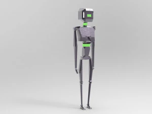 Cute anthropomorphic robot 3D Model