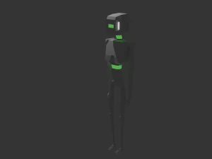 Cute anthropomorphic robot 3D Model