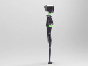 Cute anthropomorphic robot 3D Model