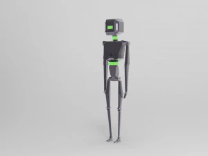 Cute anthropomorphic robot 3D Model