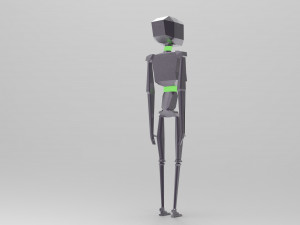 Cute anthropomorphic robot 3Dモデル