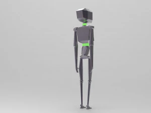 Cute anthropomorphic robot 3D Model