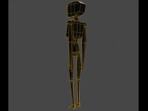 Cute anthropomorphic robot 3D Model