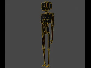 Cute anthropomorphic robot 3D Model