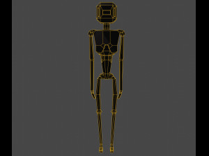 Cute anthropomorphic robot 3Dモデル