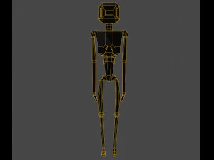 Cute anthropomorphic robot 3D Model