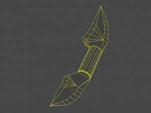 Dagger-glaive inside a mineral 3D Модель