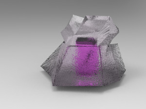 Dagger-glaive inside a mineral 3D Модель