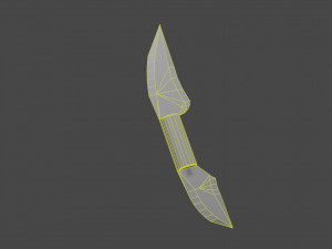 Dagger-glaive inside a mineral 3D Модель