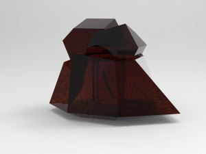Dagger-glaive inside a mineral 3D Модель