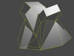 Dagger-glaive inside a mineral 3D Модель