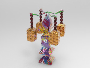 Mystical pillar with faces Modelo 3D