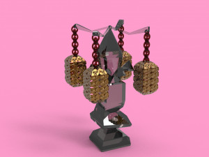 Mystical pillar with faces Modelo 3D