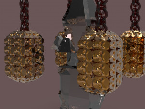Mystical pillar with faces Modelo 3D