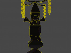 Mystical pillar with faces Modelo 3D