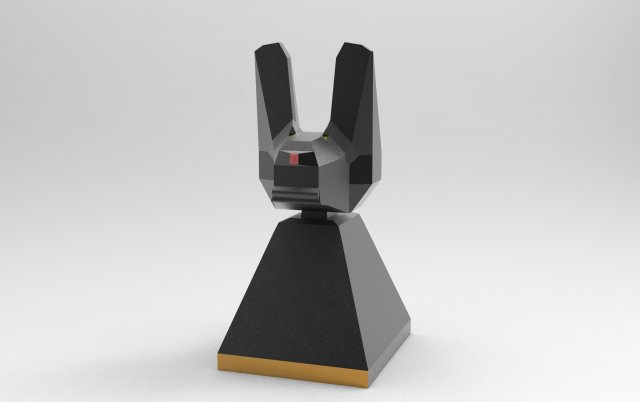 Rabbit statue 3D Model .c4d .max .obj .3ds .fbx .stl .blend 