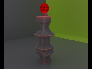 Magic pillar with phosphorescent knob 3Dモデル