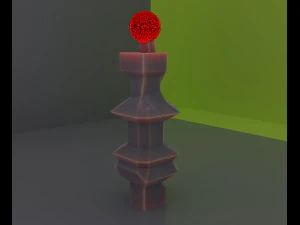 Magic pillar with phosphorescent knob 3D Model