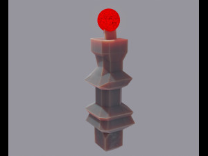 Magic pillar with phosphorescent knob 3Dモデル