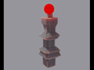 Magic pillar with phosphorescent knob 3D Model