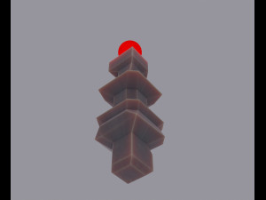 Magic pillar with phosphorescent knob 3Dモデル