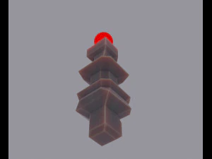 Magic pillar with phosphorescent knob 3D Model