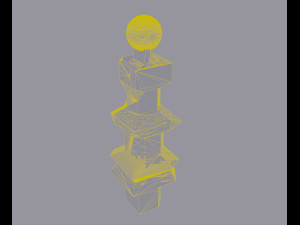 Magic pillar with phosphorescent knob 3Dモデル
