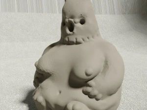Scary cursed figurine of death 3D Model
