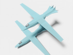 Cartoon airplane 3D Model