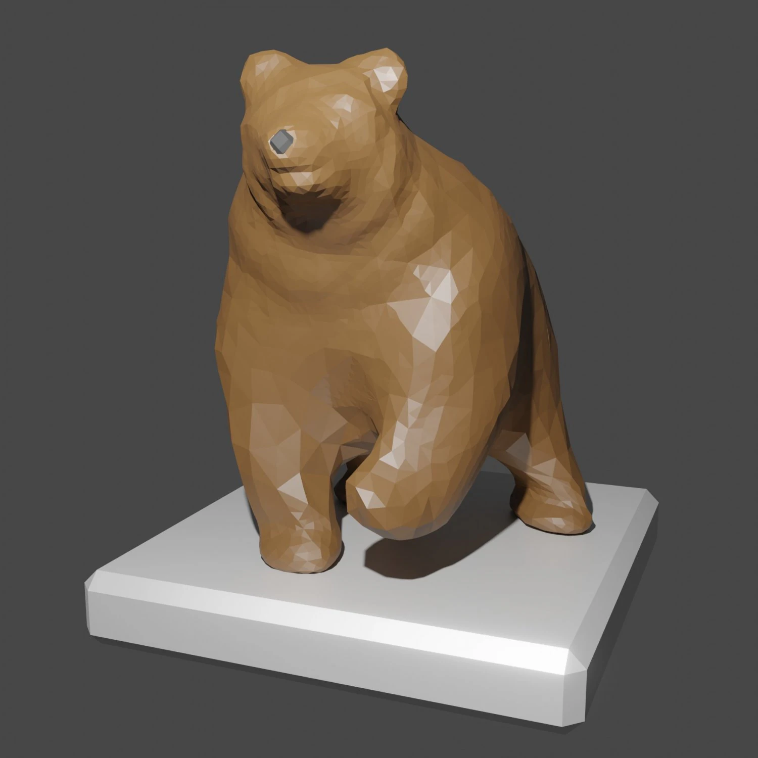 Simple cute bear 3D Model .c4d .max .obj .3ds .fbx .stl .blend 