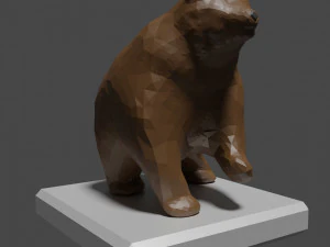 Simple cute bear 3D Model