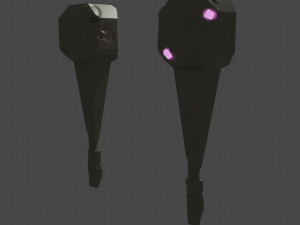 Stone club with glowing mineral 3D Модель