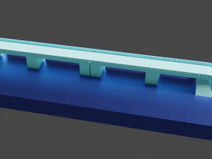 Simple stone or concrete bridge 3D Model