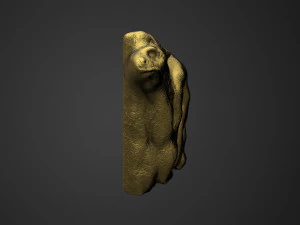 Tile with dragon form bas-relief 3D Model