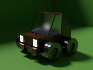 Wooden toy car 3D 模型