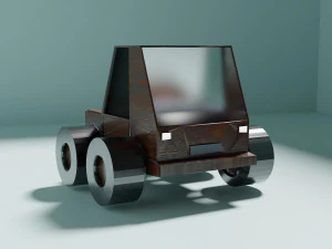 Wooden toy car 3D Model