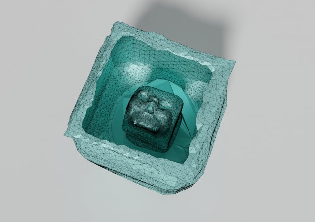 Cursed glass with a skull inside 3D 모델 .c4d .max .obj .3ds .fbx .stl .blend 