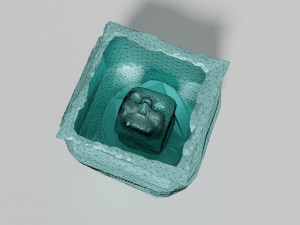 Cursed glass with a skull inside 3D Model