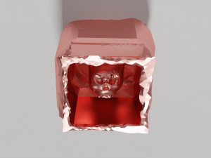 Cursed glass with a skull inside 3D 모델